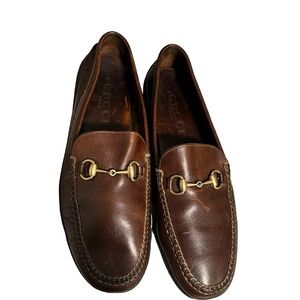 Men genuine Gucci loafers leather
